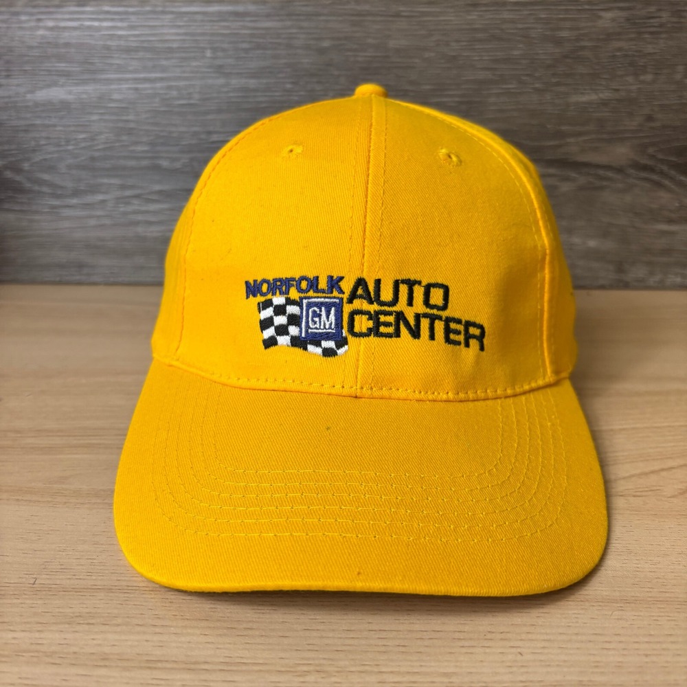 Norfolk Auto Center Hat Cap Strap Back Black Yellow One Size Adjustable